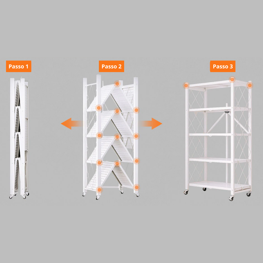 [Llévate 2 y Pagá 1 ] Estantería Inoxidable Con Pisos Multifuncional Plegable